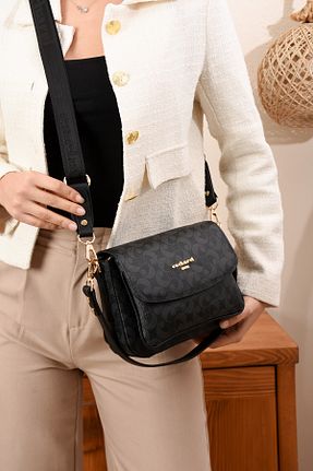 کیف دوشی مشکی زنانه چرم مصنوعی Cacharel - کد 929454736