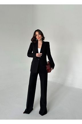 ست بالاتنه و پائین تنه مشکی زنانه بافتنی Vuntal BUTİK - کد 929472183