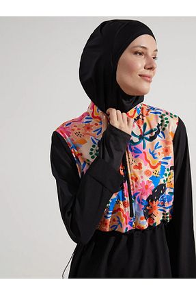 مایو مشکی زنانه طرح دار LC Waikiki - کد 929619198