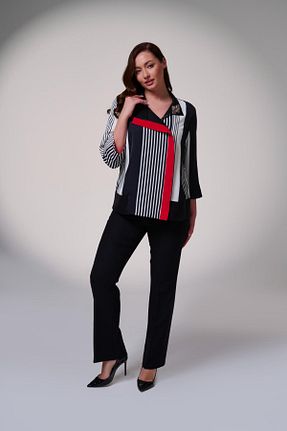 کت سایز بزرگ رنگی زنانه ویسکون DE WHITES - کد 929621579