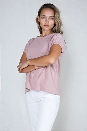 تیشرت زرشکی زنانه Relaxed Kyron - کد 922774850