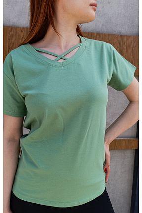 تیشرت خاکی زنانه Relaxed siyalife - کد 923211622