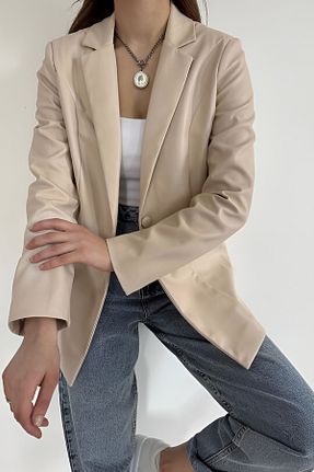 کت بژ زنانه دو جیب Butik - کد 929756786