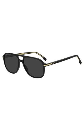عینک آفتابی مشکی مردانه 57 Hugo Boss - کد 929480718
