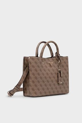کیف دستی قهوه ای زنانه سایز متوسط Guess - کد 762656968