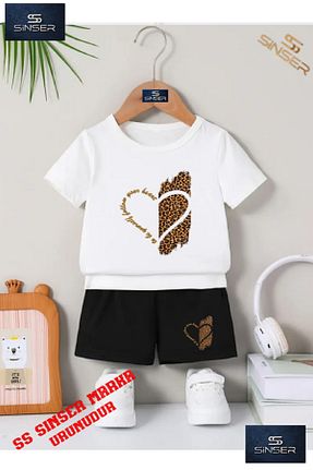 ست بالاتنه و پائین تنه سفید بچه گانه بافت SS SİNSER - کد 929626028