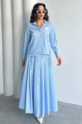 ست بالاتنه و پائین تنه سرمه ای زنانه بافتنی MD trend - کد 929494751