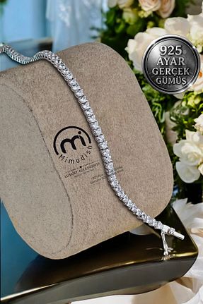 دستبند نقره سفید زنانه 925 عیار Mimodish - کد 929492167