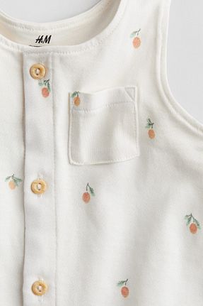 سرهمی سفید بچه گانه بدون آستین H&M - کد 929498432