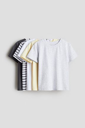 تیشرت رنگی زنانه اسلیم فیت H&M - کد 929498169