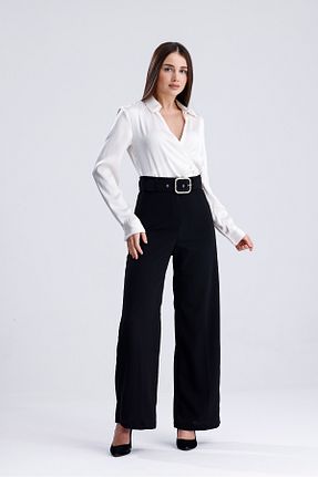شلوار مشکی زنانه پنبه - پلی استر - الاستین macharel jeans - کد 833536204