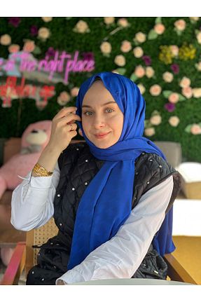 دستمال گردن سرمه ای زنانه مخلوط پلی استر Sima - کد 929502525