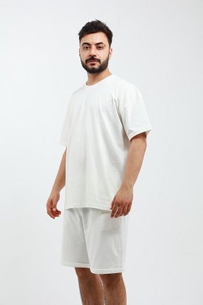 شلوارک و برمودا سفید مردانه اورسایز OXVİN - کد 929500633