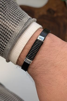 دستبند جواهر مشکی مردانه زیرکن cheetah quality - کد 930556117