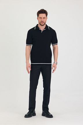 پولوشرت مشکی زنانه تریکو Tarz Cool - کد 929522205