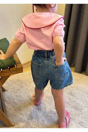 ست بالاتنه و پائین تنه صورتی بچه گانه جین maykids - کد 929639353