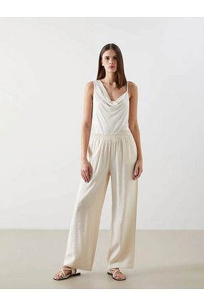 شلوار بژ زنانه پلی استر LC Waikiki - کد 929525095