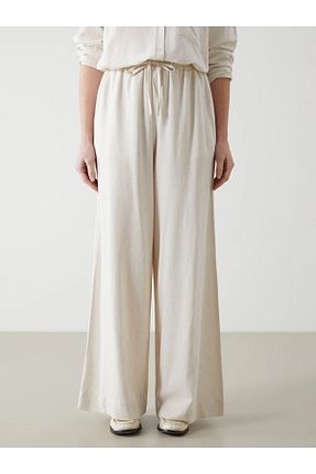 شلوار بژ زنانه مخلوط کتان LC Waikiki - کد 929525035