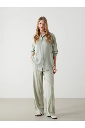 شلوار سبز زنانه کتان LC Waikiki - کد 929524543
