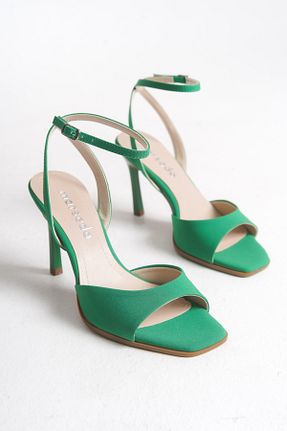 کفش پاشنه بلند کلاسیک سبز زنانه PU MARSEDO - کد 929543232
