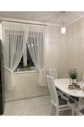 پرده توری نباتی ریل دار Store - کد 925091630