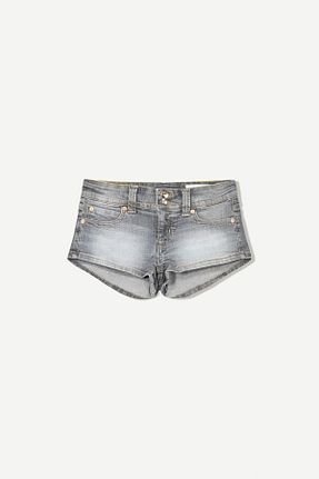 شلوارک و برمودا طوسی زنانه اسلیم فیت Bershka - کد 928031867