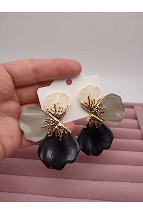 گوشواره جواهر مشکی میخ TLSMACCESORIES - کد 928042846
