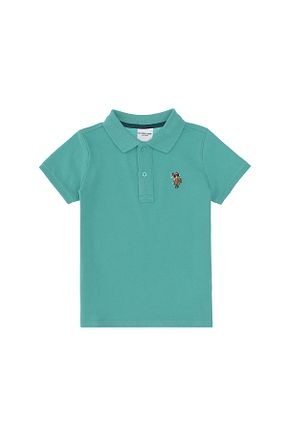 پولوشرت فیروزه ای بچه گانه پنبه ای U.S. Polo Assn. - کد 928046963
