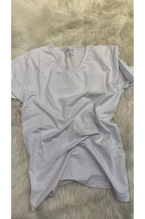 تیشرت سفید زنانه یقه هفت Su Butik - کد 928043630