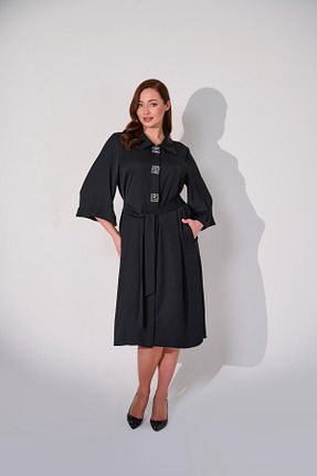 لباس سایز بزرگ مشکی زنانه ویسکون DE WHITES - کد 928229128