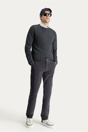 شلوار طوسی مردانه مخمل Kiğılı - کد 852247395