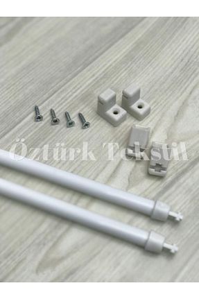 پرده توری سفید Briz Çubuğu (Vidalı) öztürk tekstil - کد 51002063