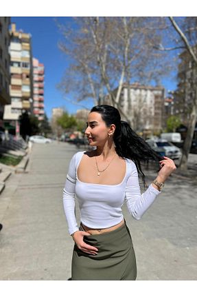 بلوز سفید زنانه ساده BECCA - کد 928059357