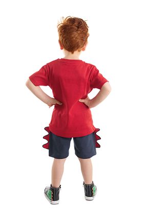 ست بالاتنه و پائین تنه قرمز بچه گانه بافتنی Denokids - کد 241173308