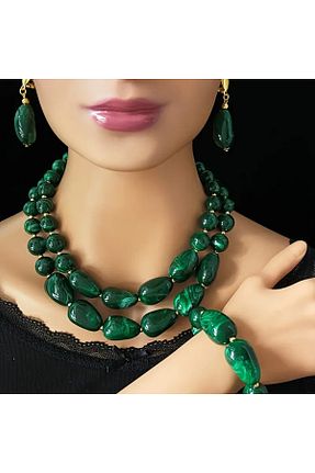 ست جواهر سبز زنانه 2+ byozanyılmaz - کد 928070946