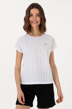 بلوز سفید زنانه ساده U.S. Polo Assn. - کد 928081379