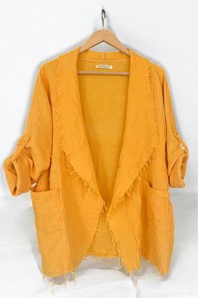 کت زرد زنانه رگولار bb butik basic - کد 928094036