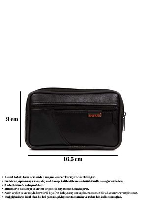 کیف کمری مشکی مردانه چرم خالص CERFF LEATHER CLUP - کد 772044813