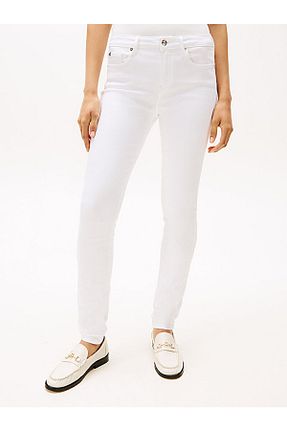 شلوار جین سفید زنانه پاچه تنگ Tommy Hilfiger - کد 928100764