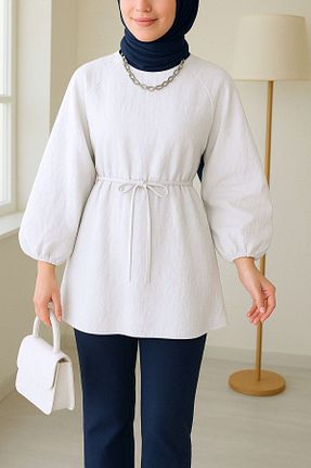 تونیک سفید زنانه بافتنی Modamorfo - کد 928091815