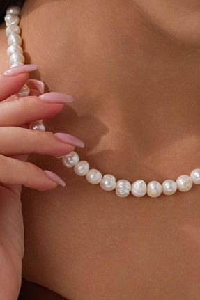 گردنبند جواهر سفید زنانه مروارید EG Jewels Atelier - کد 928097643