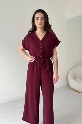سرهمی زرشکی زنانه آستین کوتاه Aventien - کد 928115842