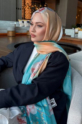 شال فیروزه ای زنانه diorel - کد 928114619