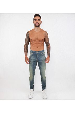 شلوار جین خاکی مردانه پاچه تنگ CARLOOG JEANS - کد 928118062