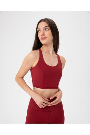 سوتین ورزشی زرشکی زنانه پنبه ای Ayma Active - کد 850308495