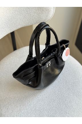 کیف دوشی مشکی زنانه چرم مصنوعی BAGLOVİS - کد 928137445