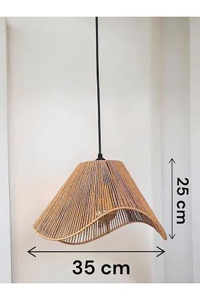 لوستر قهوه ای حصیر KorFam - کد 928136552