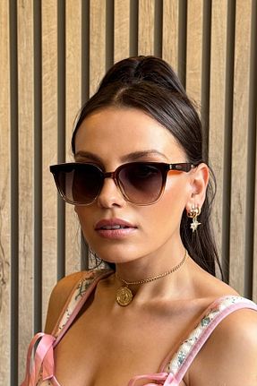 عینک آفتابی قهوه ای زنانه 60 By Harmony - کد 928143225