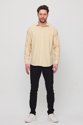 پیراهن زرد مردانه اورسایز cotside - کد 904498464