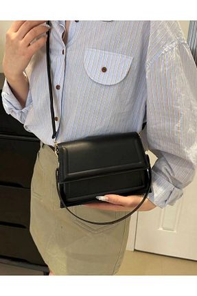 کیف دوشی مشکی زنانه چرم مصنوعی Alina Bags - کد 924495071